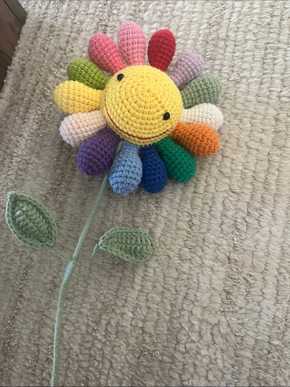 Handmade Multicolor Crochet Flower